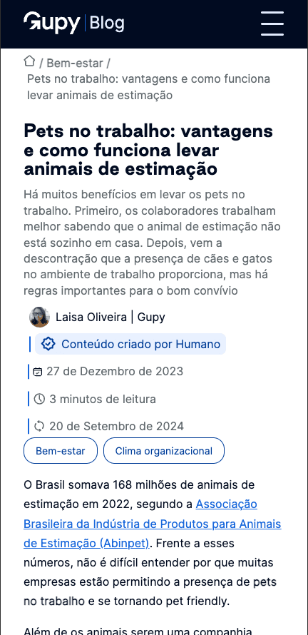 Notícia Gupy